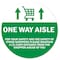 Signmission One Way Aisle For Your Saftety Non-Slip Floor Graphic, 12PK, 16 in L, 16 in H, FD-C-16-12PK-99981 FD-C-16-12PK-99981 - alternate 1